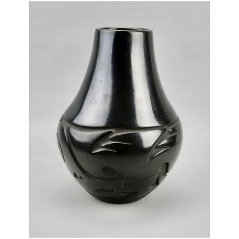 The vessel santa clara (imo: Native American Helen Baca Shupla Hand Carved Incised ...
