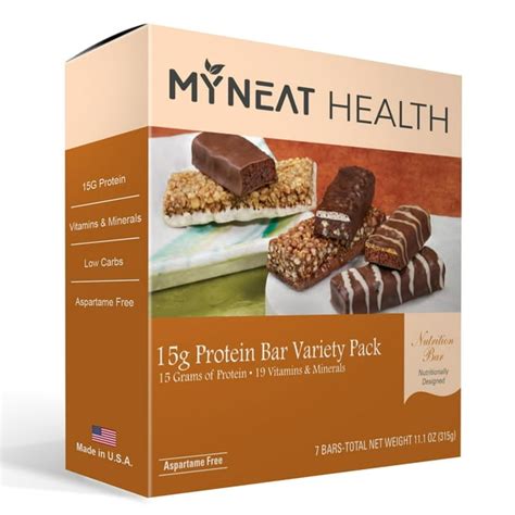 My Neat Health Meal Replacement Protein Bar Variety Pack 7box