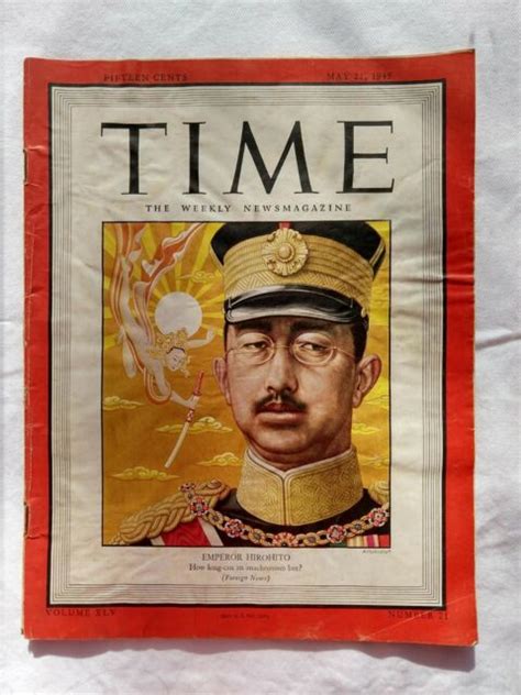 Time Magazine May 21 1945 Emperor Hirohito Japan Ww Ii Ebay