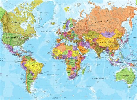 Descargar Fondos De Pantalla Mapa Del Mundo Mapa Político 4к Los