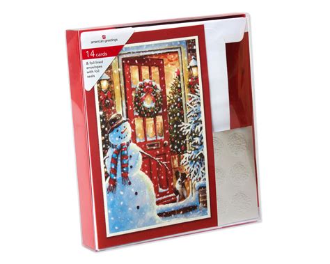 Snowman Christmas Boxed Cards 14 Count American Greetings