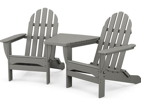 Polywood® Classic Recycled Plastic Folding Adirondacks With Connecting