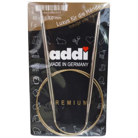 Skip to the end of the images gallery. Addi Turbo Circular Knitting Needles Brass 80cm 5.00mm ...