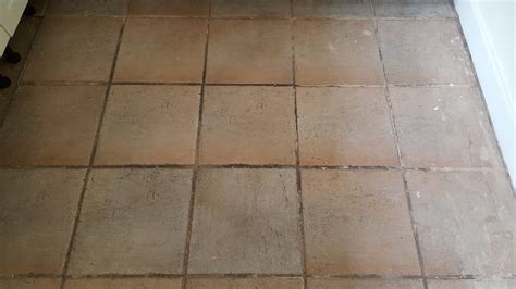 Ceramic Kitchen Floor Tiles And Terracotta Window Sills Restored In