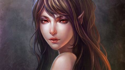 Creature Female Beautiful Elves Beauty Elf Girl Woman Glance