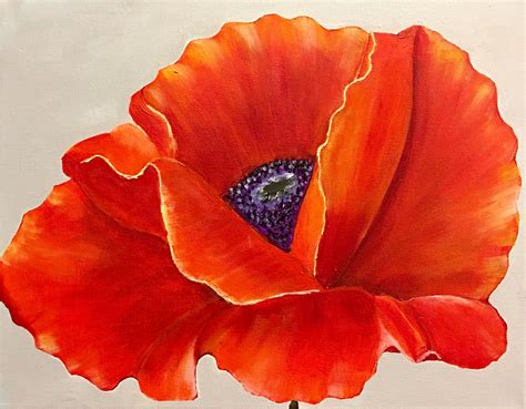Pin by Barb on Painting with Acrylics | Poppy painting, Acrylic painting flowers, Flower painting