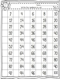 Spring Into Counting to 100 | Counting to 100, Kids math worksheets
