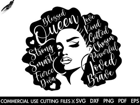 Afro Woman Svg Afro Girl Svg Black Queen Svg Afro Lady Svg Black Woman