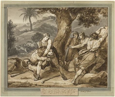 Telemachus Battles The Lion From The Adventures Of Telemachus Book 2