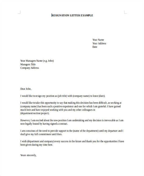 Hoa Board Resignation Letter Template