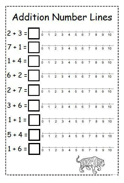 Number Lines Worksheet School