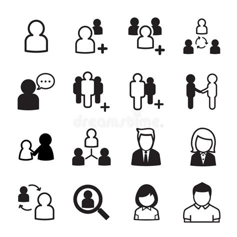 Business Commercial People Icon Set Vector Stock Vector Illustration