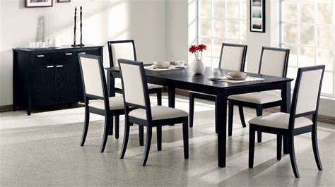 Black Finish Extendable Dining Table C119201 Contemporary Dining