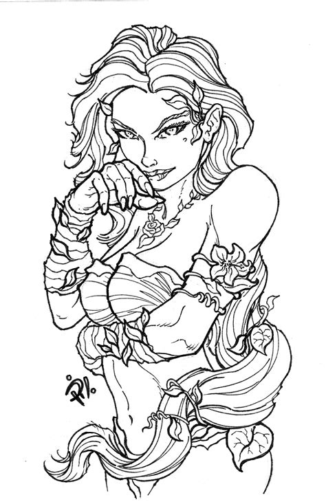 Poison Ivy Colouring Pages Poison Ivy By Tashotoole On Deviantart
