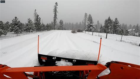 Snow Plowing A Long Road With My Kubota Youtube