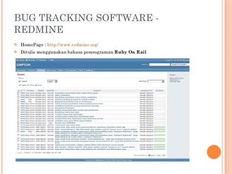 Bug Tracking Redmine