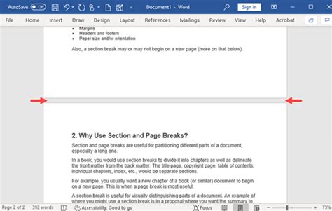 How To Insert View Or Delete Section And Page Breaks In Microsoft