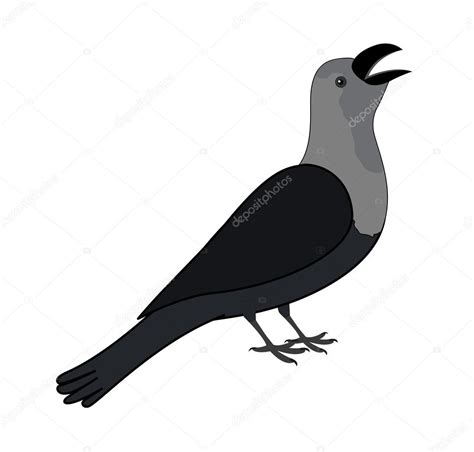 Cartoon Crow Clipart — Stock Vector © Baavli 76714323
