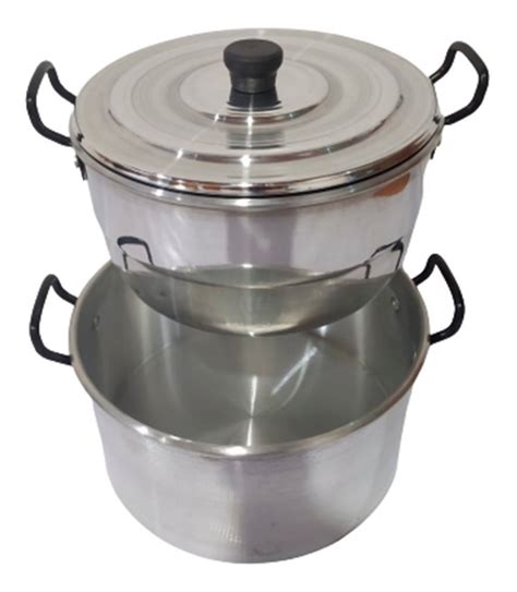 Olla Baño María O Vaporera 5 Lts Aluminio Calibre 1 Mm .. | Cuotas sin