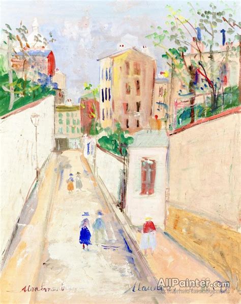 Maurice Utrillo Montmartre Rue Norvins Oil Painting Reproductions For