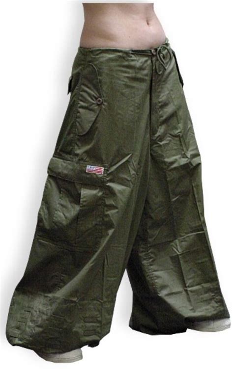 The ultimate garment for that 12 hour planetary rave! Unisex 40 " Wide Leg UFO Pants (Olive Green)