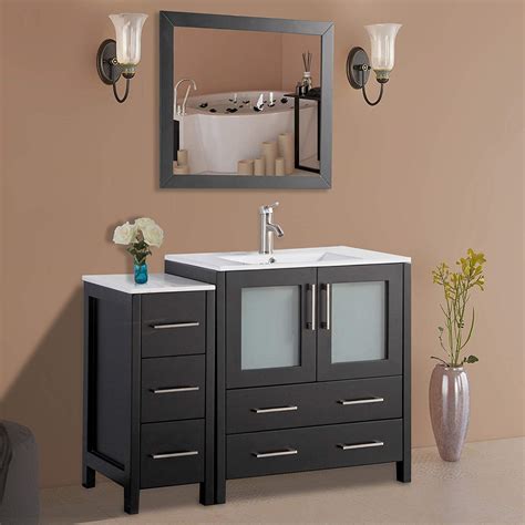 Add style and functionality to your bathroom with a bathroom vanity. Vanity Art 42" Single Sink Bathroom Vanity Set - Modern ...