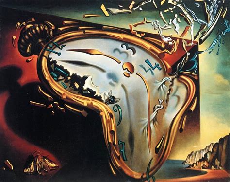 Salvador Dali Wall Art Dalí Melting Clock Surrealist Framed Painting