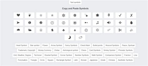 Copy Paste Character Copy Paste Symbols Character Symbols Text Symbols