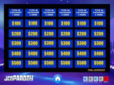 Jeopardy Powerpoint Game Template Youth Downloads Intended For