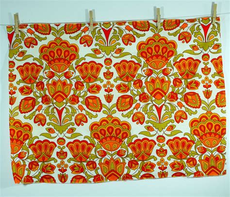 vintage 1970s william morris pop art print cotton fabric piece in collectables sewing fabric