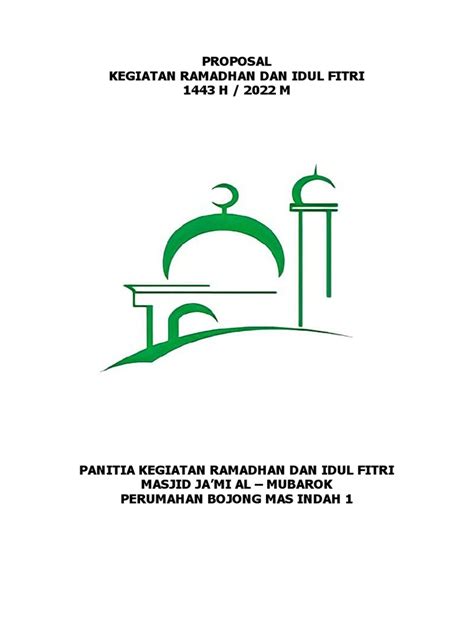 Proposal Kegiatan Ramadhan Dan Idul Fitri Pdf