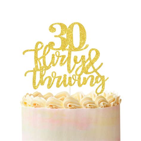 Buy 30 Flirty And Thriving Cake Topper Funny 30th Birthday Party Decor
