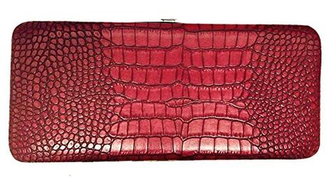 Chicastic Faux Snakeskin Leather Flat Hard Case Large Clutch Wallet