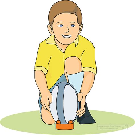 Rugby Clipart Boy Holding Rugby Ball Clipart