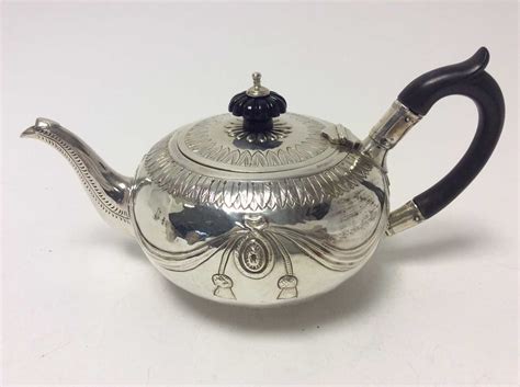 Lot 186 Victorian Silver Bachelors Teapot Of Bullet