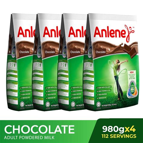 Lactaid® fat free milk is 100% lactose and fat free so you can enjoy it with no worries. Anlene Movemax Chocolate 980G x 4 | Adult Milk | Shopee ...