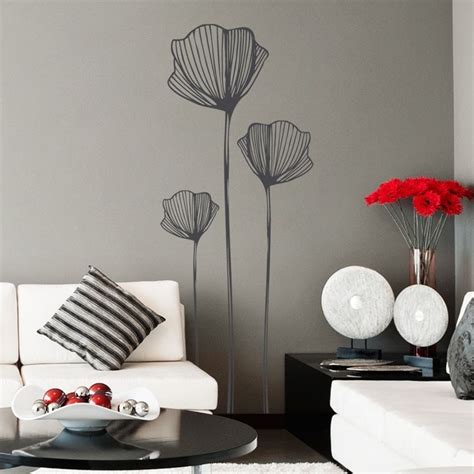 Vous pouvez le coller dans votre salon. Stickers Fleurs de Coquelicots - Stickers muraux nature ...