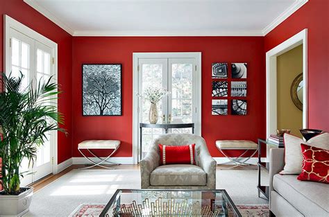 The importance of the curtains in the gray and red living room decor could be different from room to another based on its size, but the importance of the colors of the curtains increase if it was closer in place to the lounge, and it will be a good idea to have the lounge and the curtain in the same color, when you have already the wall in a. Red Living Rooms Design Ideas, Decorations, Photos