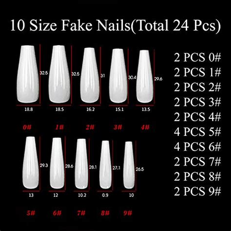 Vaveah 24 Pcs Matte Press On Nails Coffin With Glue Extra Long Matte