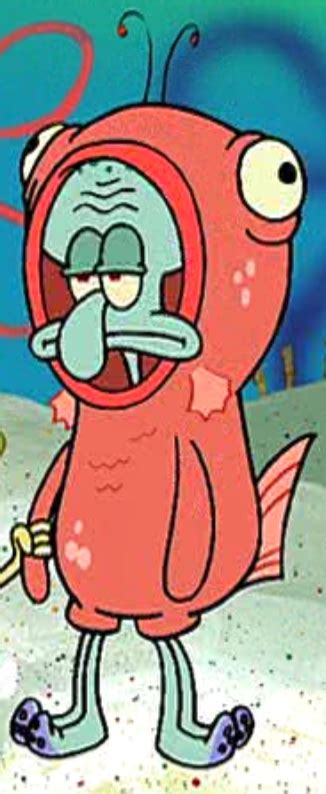 Image Squidward Wearing A Salmon Suitpng Encyclopedia Spongebobia
