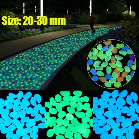 Free Shipping And Free Returns 100pcs Luminous Pebbles Glow In The Dark
