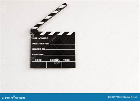 Iconic Hollywood Movie Clapperboard Stock Image Image Of Action