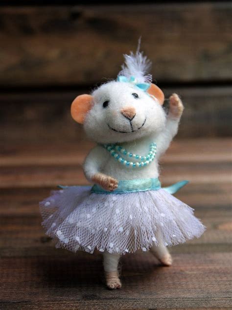 Needle Felted Ballet Dancer Ballerina Mousedancer Felted Mouse Felt