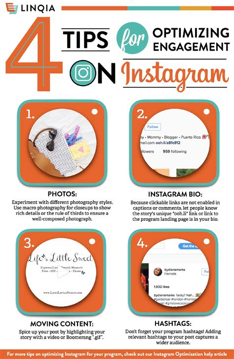 Infographic 4 Tips For Optimizing Engagement On Instagram Linqia