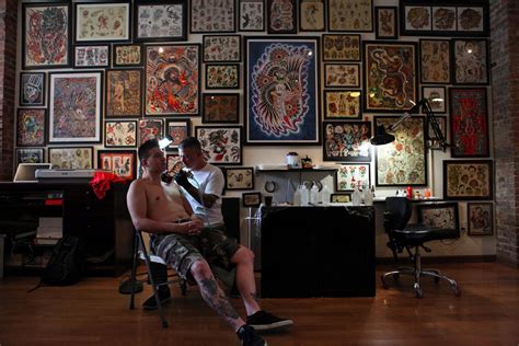 On most days the shop opens at 4 pm. Brooklyn Ink | Tattoo shop interior, Tattoo shop, Tattoo ...