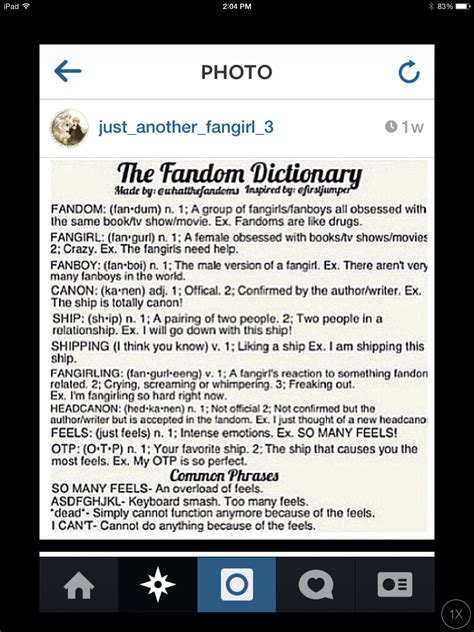 Fandom Dictionary | Book memes, Fandoms, Fangirl