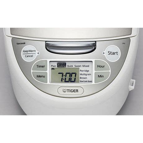 Tiger Jax S Series Micom Rice Cooker With Tacook Cooking Plate Cups