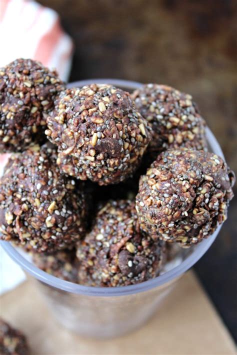no bake chocolate chia almond butter bites the secret ingredient is recipe chia energy