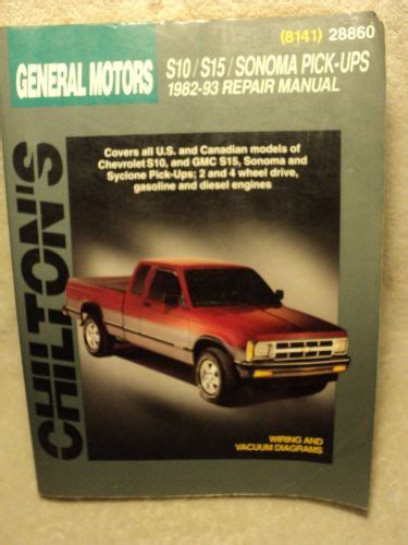 Buy Chiltons Chevrolet S10 S15 Sonoma Truck Repair Manual 1982 93 In