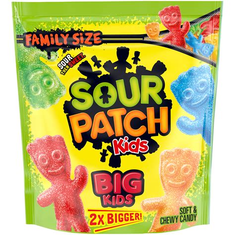 Big Sour Patch Kids Candy, Original Flavor, 1 Family Size Bag (1.7 lb ...